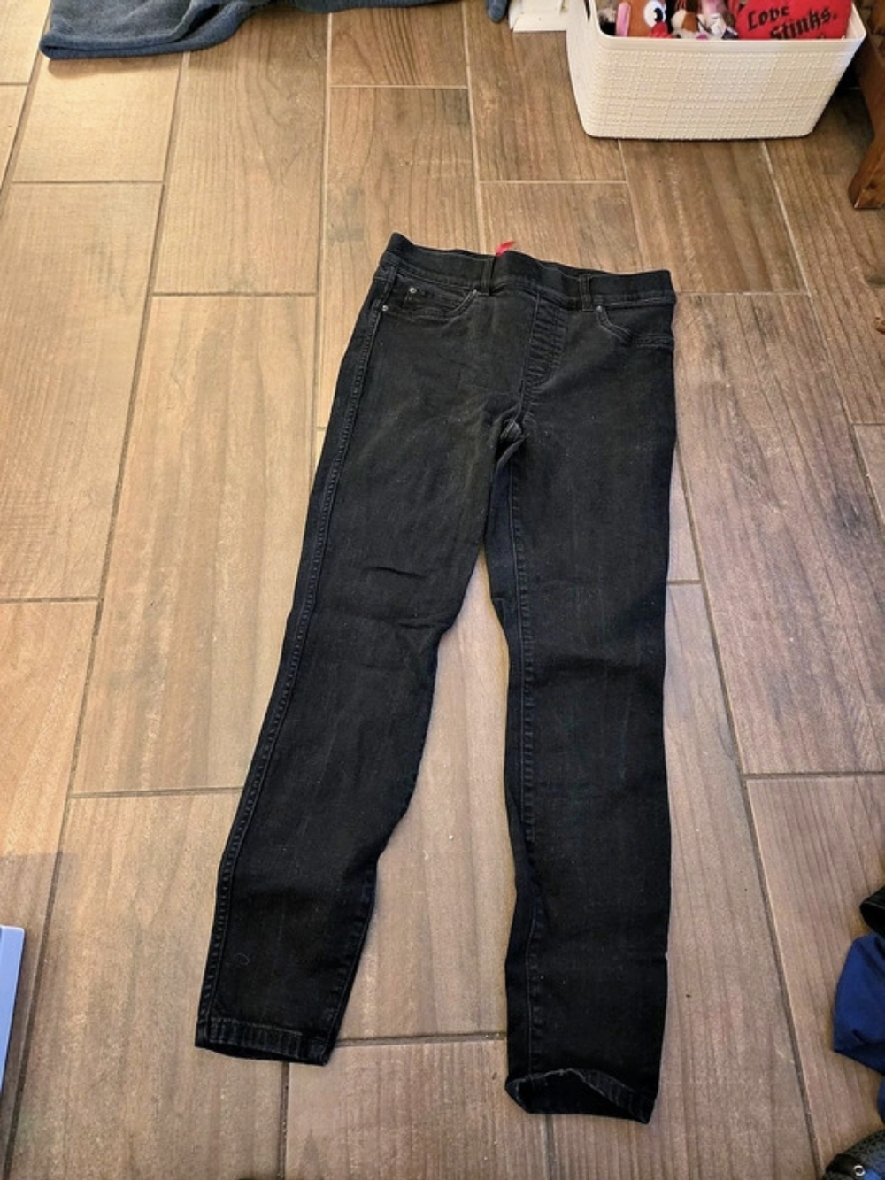 SPANX Jean-ish Ankle Leggings Skinny Black Size Medium (8)